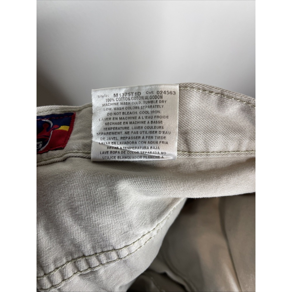 VTG Jnco Jeans Kakhi Wide Leg Cargo Pant Y2K 34W x 32L - Picture 13 of 13